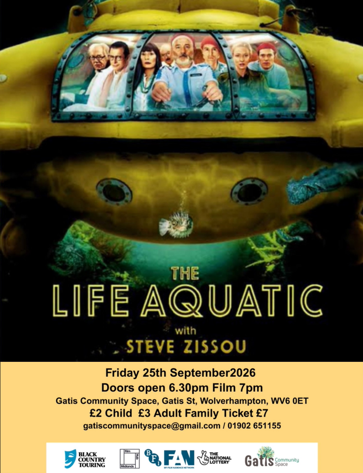 A Life Aquatic film showing